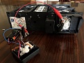 Bodet electronics removed and coil powered by an alarm clcok board